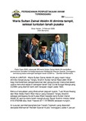 Waris Sultan Zainal Abidin III Diminta Tampil, Selesai Tuntutan... (3/2/2026-Sinar Harian)