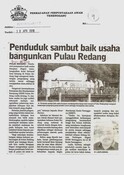 Penduduk Sambut Baik Usaha Bangunkan Pulau Redang (10/04/2010 - Sinar Harian)