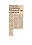 Pengaruh Komunis Tak Boleh Pecahkan Umat Islam (26/2/1979 - Utusan Malaysia)