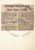 Nekmat Menyokong Syor Baru LKIM (13/7/1987-Berita Harian)