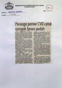 Peniaga Pamer VCD Cetak Rompak Bawa Padah (01/10/2003 - Harian Metro)