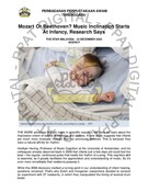 Mozart Or Beethoven? Music Inclination Starts At Infancy, Research Says (15 Dec 2023- The Star)