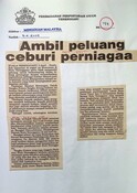 Ambil Peluang Ceburi Perniagaan (03/04/2005 - Mingguan Malaysia)