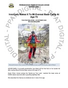 Iron Lady Makes It To Mt Everest Base Camp At Age 73 (25 October 2023-The Star Malaysia)
