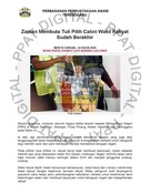 Zaman Membuta Tuli Pilih Calon Wakil Rakyat Sudah Berakhir (10/08/2023-Berita Harian)