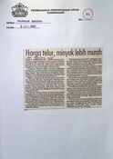Harga Telur, Minyak Lebih Murah (09/10/2004 - Harian Metro)