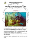 Galeri Arkeologi Maritim Tempatkan Artifak Berharga Dari Kapal Karam (17/10/2023-Berita Harian)