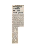 Terengganu Sediakan 3.7 Juta Cetak Al-Quran (10/7/1979 - Utusan Malaysia)