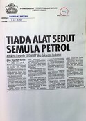 Tiada Alat Sedut Semula Petrol (01/12/2005 - Harian Metro)