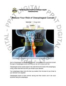 Reduce Your Risk of Oesophageal Cancer (30/04/2023 - The STAR)