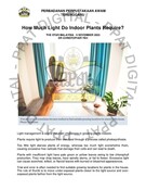 How Much Light Do Indoor Plants Require? (5 November 2023-The Star Malaysia)