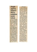 Majlis Agama Negeri-Negeri Disyor Majukan Tanah Wakaf (25/1/1979 - Utusan Malaysia)