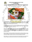 Jangan Ghairah Modenkan Makanan Tradisional (01/01/2024-Utusan Malaysia)