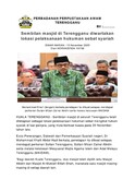 Sembilan Masjid Di Terengganu Diwartakan Lokasi Pelaksanaan Hukuman (13/11/2025-Sinar Harian)