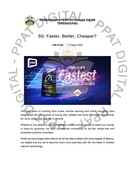 5G Faster, Better, Cheaper (14/03/2023 - The STAR)