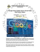 Google Akan Padam Akaun Gmail tidak aktif bulan depan (13/11/2023 - Harian Metro)