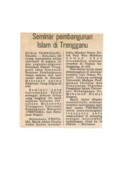 Seminar Pembangunan Islam Di Terengganu (23/11/1979 - Berita Harian)