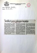 Sindiket Guna Golongan Terpelajar (17/09/2004 - Harian Metro)