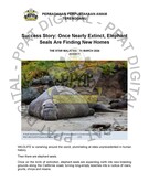 Success Story: Once Nearly Extinct, Elephant Seals Are Finding New Homes (31 Mar 2024-The Star)