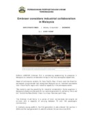 Embraer considers industrial collaboration in Malaysia (12/04/2021 - The STAR)