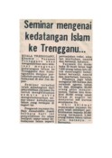 Seminar Mengenai Kedatangan Islam Ke Terengganu (1/2/1980 - Berita Harian)