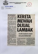 Kereta Mewah Dijual Lambak ( 11/6/2003-Harian Metro)
