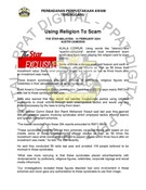 Using Religion To Scam (14 Feb 2024-The Star)