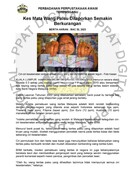 Kes Mata Wang Palsu Dilaporkan Semakin Berkurangan (30/03/2023-Berita Harian)