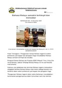 Bahasa Melayu Semakin Terhimpit Dan Mencabar (16/11/2025-Harian Metro)