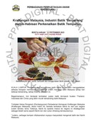 Kraftangan Malaysia, Industri Batik Berperang  ... (12/09/2023-Berita Harian)