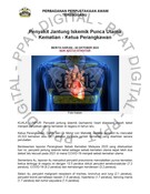 Penyakit Jantung Iskemik Punca Utama Kematian - Ketua Perangkawan (30/10/2023-Berita Harian)