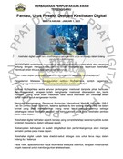 Pantau, Urus Pesakit Dengan Kesihatan Digital (01/01/2023-Berita Harian)