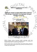 Malaysia Ambil Langkah Memulakan Semula... (14/3/2024 - Berita Harian)