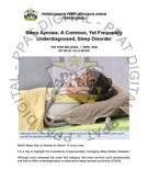 Sleep Apnoea: A Common, Yet Frequently Underdiagnosed, Sleep Disorder (1 April 2024-The Star)