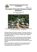 Penempatan Orang Asli Di Dungun Berdepan Pengusiran (21/1/2026-Berita Harian)