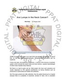 Are Lumps in the Neck Cancer (26/02/2026 - The STAR)