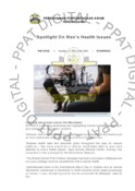 Spotlight On Mens Health Issues (21/11/ 2021 - The STAR)