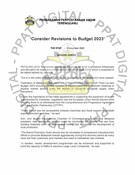 Consider Revisions to Budget 2023 (08/12/2022 - The STAR)