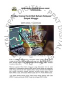 Pelabur Asing Henti Beli Saham Selepas Empat Minggu (15.1.2024 - Berita Harian)