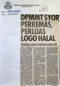 DPMMT Syor Perkemas, Perluas Logo Halal (26/12/2003 - Harian Metro)