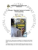 Groups, Regulate Vaping to Combat (10/05/2023 - The STAR)