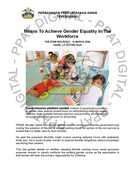 Means To Achieve Gender Equality In The Workforce (14 Mar 2024-The Star)