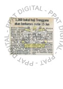 1,360 Bakal Haji Terengganu Akan Berkursus Mulai 15 Jun (11/6/1980 - Berita Harian)