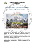 Negara Perlu Fokus Agenda Ekonomi Baharu, Bukan Hanya Lawan Rasuah (10/07/2023-Berita Harian)