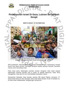Pertempuran Israel Di Gaza, Lubnan Bertambah Sengit (23/10/2023-Berita Harian)