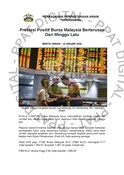 Prestasi Positif Bursa Malaysia Berterusan Dari Minggu Lalu (15.1.2024 - Berita Harian)