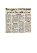 Terengganu Rancangkan Projek Islam 5 Tahun (18/3/1981 - Berita Harian)