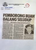 Pemborong Buah Dalang Seludup (04/09/2003 - Harian Metro)