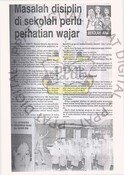 Masalah Disiplin Di Sekolah Perlu Perhatian Wajar (23/2/1989-Berita Harian)