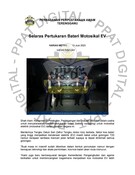 Selaras Pertukaran Bateri Motosikal EV (13/07/2023 - Harian Metro)